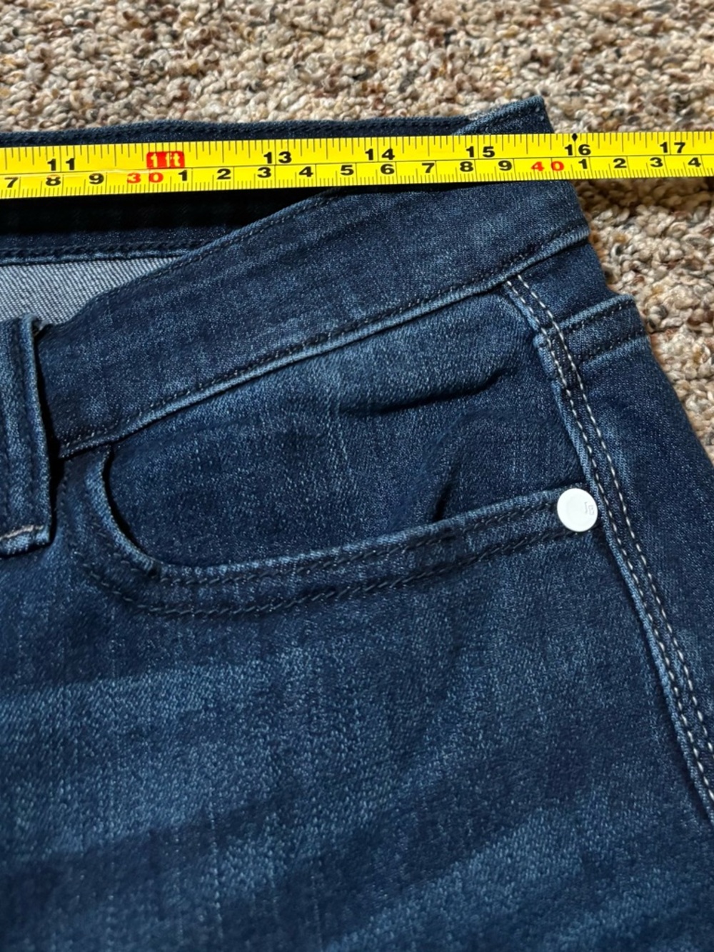 224. Judy Blue Indigo High-Rise Denim Shorts, Size XL - Picture 3 of 7
